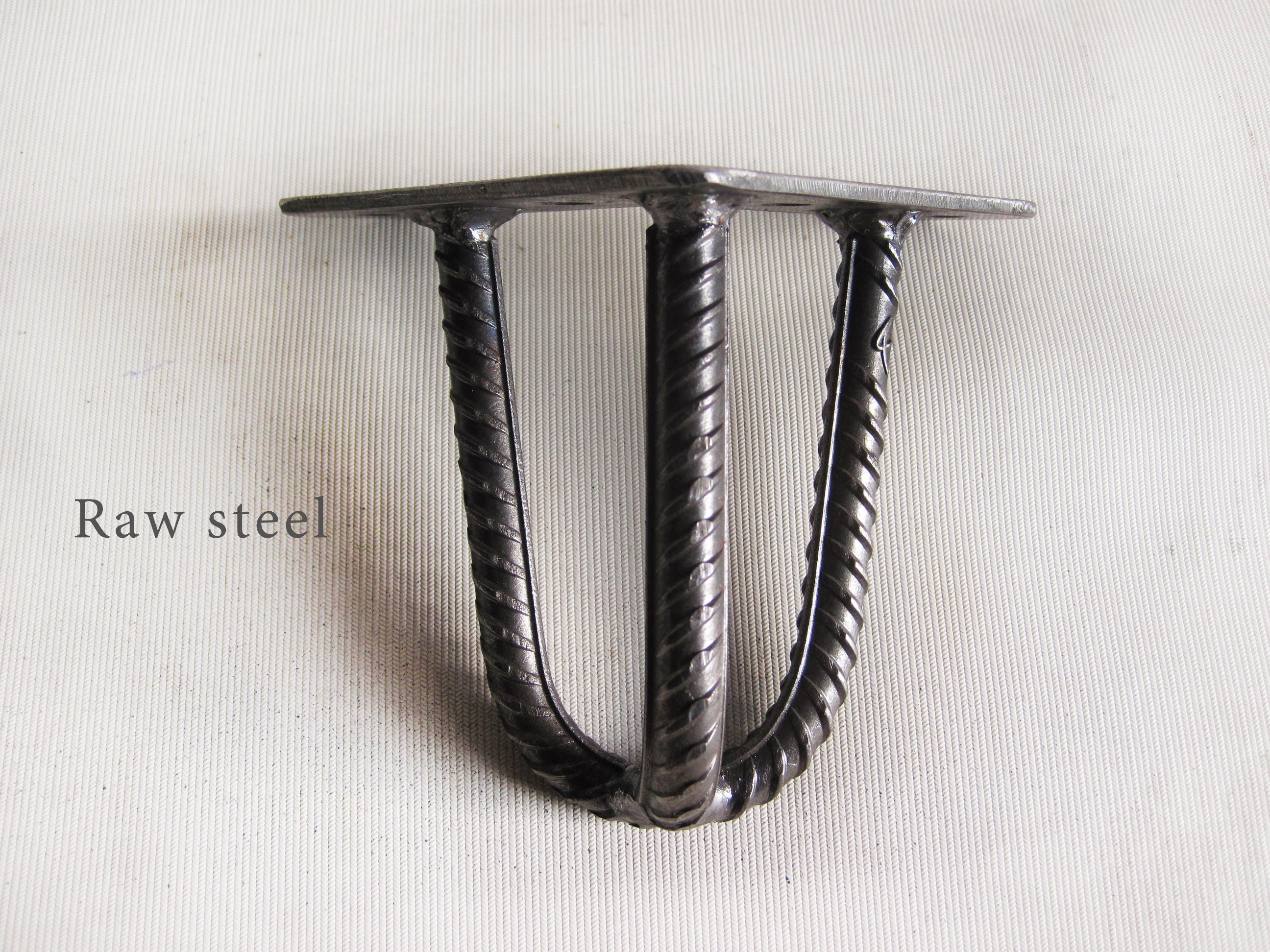 4 10cm 3 Rod Hairpin Legs. Raw Steel Rebar 3/8 10mm Etsy