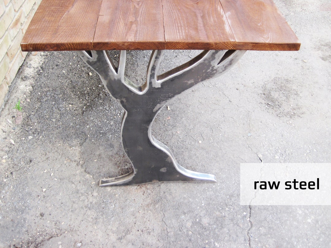 Oak Tree Table Legs. Dining Table Legs. Metal Table Legs. Etsy UK