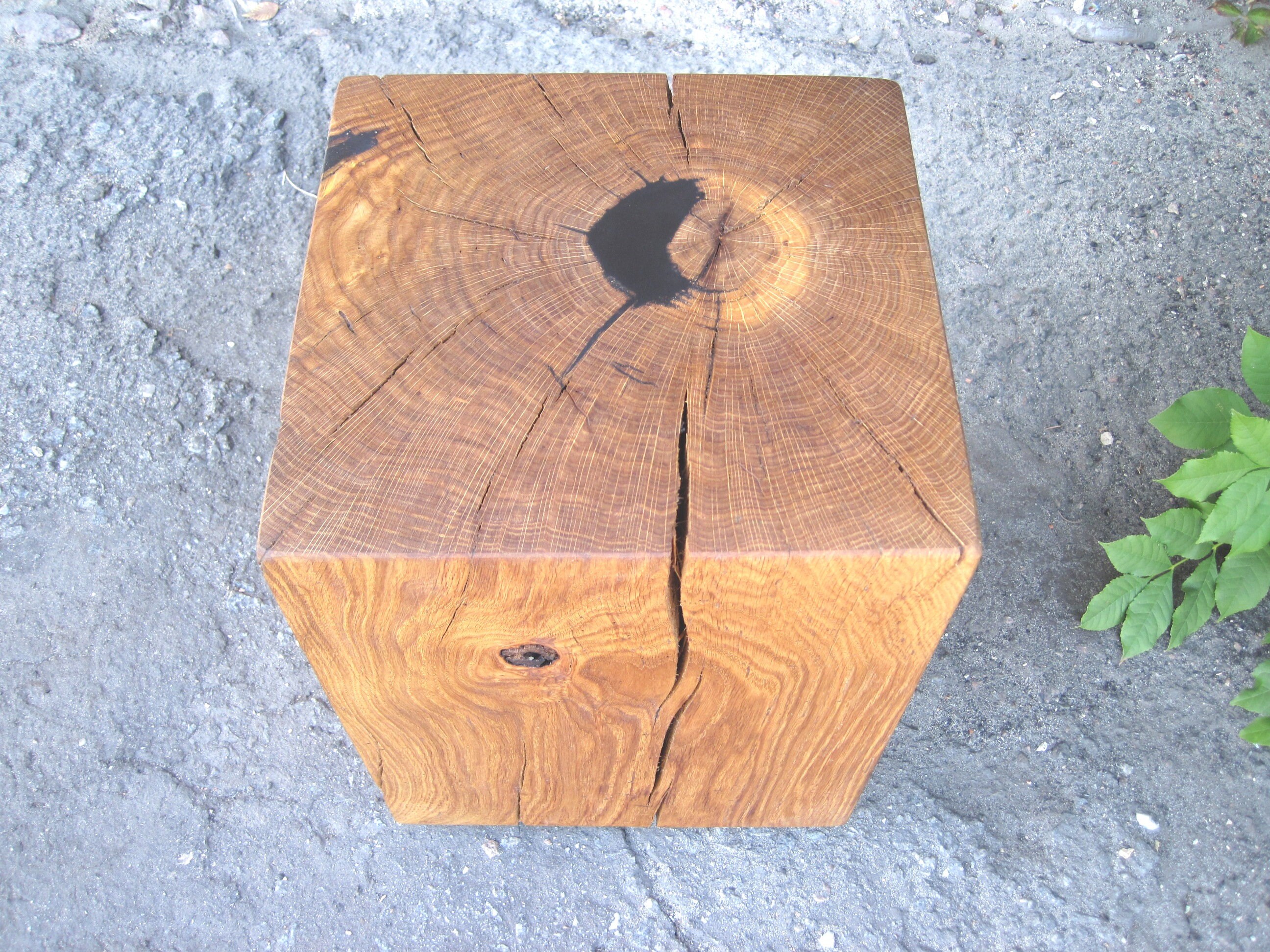 SOLD. Natural Oak Wood End Table. Coffee Table. Log Table. Etsy