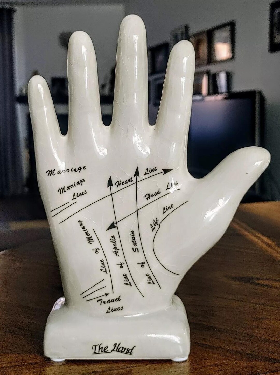Palmistry Chriomancy Fortune Telling Hand Figurine 17.7cm