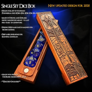 Wizard Dice Box  - RPG, Dungeons and Dragons, DnD, Pathfinder, Table Top Role Playing and Gaming Accessories by Eldritch Arts