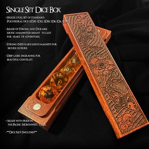 Koi - Samurai Tranquil Themed Dice Box - Dungeons and Dragons, DnD, Pathfinder, Table Top Role Playing Accessories by Eldritch Arts