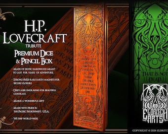 Dice Box - LOVECRAFT - RPG, Dungeons and Dragons, DnD, Pathfinder, Table Top Role Playing and Gaming Accessories by Eldritch Arts