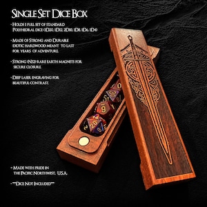 For Honor Dice Box  - For Players of Dungeons and Dragons, DnD, Pathfinder, Table Top Role Playing Games, Premium Quality