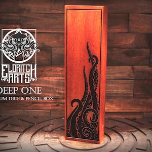 Lovecraftian Grand Deep One Dice Box for Players of D&D, RPG, Pathfinder - Eldritch Arts Tabletop Accessories  Tentacles!