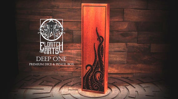 Lovecraftian Grand Deep One Dice Box for Players of D&D, RPG, Pathfinder - Eldritch Arts Tabletop Accessories  Tentacles!
