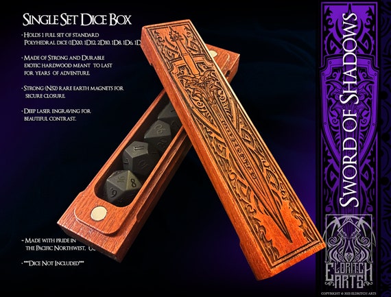 Sword of Shadows - Blackguard  Themed Dice Box - Dungeons and Dragons, DnD, Pathfinder, Table Top Role Playing Accessories by Eldritch Arts