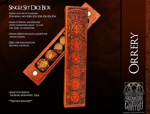 Orrery - Planetarium Themed Dice Box - Dungeons and Dragons, DnD, Pathfinder, Table Top Role Playing Accessories by Eldritch Arts