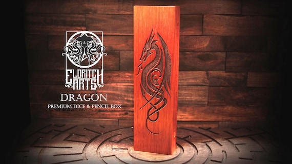 Dragon-Themed Dice Box for RPG Games: D&D, Pathfinder, Tabletop Accessories by Eldritch Arts
