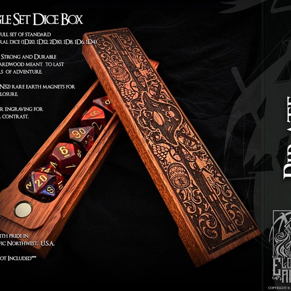 Dice Box - Pirate  - Table Top Role Playing Accessories  by Eldritch Arts