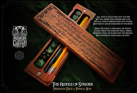 Lord of the Rings - Riddle of Strider Dice Box - RPG, Dungeons and Dragons, DnD, Pathfinder, JRR Tolkien, by Eldritch Arts