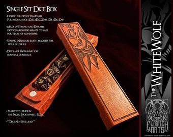 Dice Box - The White Wolf  - Table Top Role Playing Accessories  by Eldritch Arts