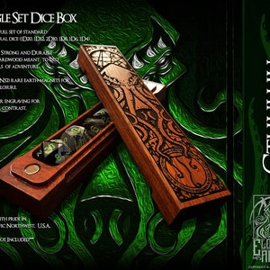 Dice Box - Cthulhu  - RPG, Dungeons and Dragons, DnD, Pathfinder, Table Top Role Playing and Gaming Accessories by Eldritch Arts