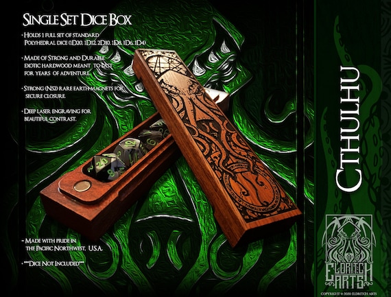 Dice Box - Cthulhu  - RPG, Dungeons and Dragons, DnD, Pathfinder, Table Top Role Playing and Gaming Accessories by Eldritch Arts