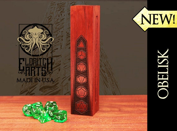 Dice Box - Obelisk - RPG, Dungeons and Dragons, D&D, DnD, Pathfinder, Table Top Role Playing and Gaming Accessories by Eldritch Arts