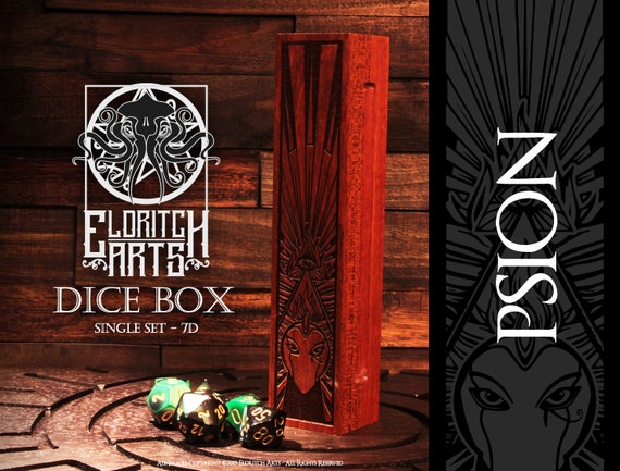 Psion - Psionicist Themed Dice Box - Dungeons and Dragons, DnD, Pathfinder, Table Top Role Playing Accessories by Eldritch Arts