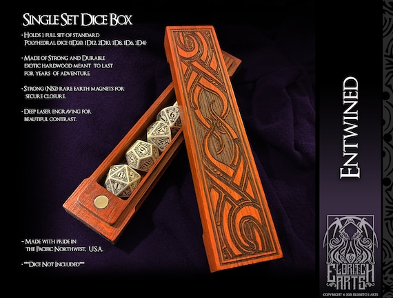 Entwined Fates - Abstract Themed Dice Box - Dungeons and Dragons, DnD, Pathfinder, Table Top Role Playing Accessories by Eldritch Arts