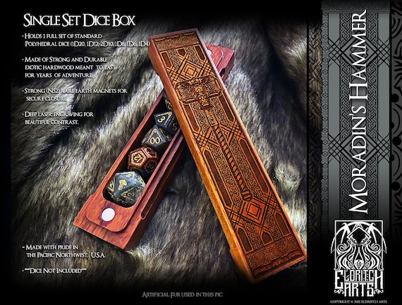 Moradin's Hammer - Dwarven Themed Dice Box - Dungeons and Dragons, DnD, Pathfinder, Table Top Role Playing Accessories by Eldritch Arts