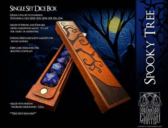 Spooky Tree - Spooky Tree Themed Dice Box  - Dungeons and Dragons, DnD, Pathfinder, Table Top Role Playing Accessories by Eldritch Arts