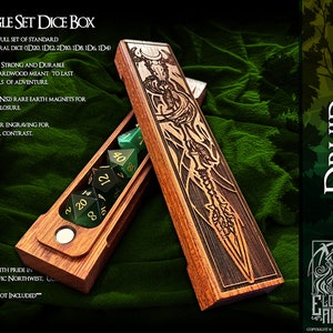 Dice Box - Druid  - RPG, Dungeons and Dragons, DnD, Pathfinder, Table Top Role Playing and Gaming Accessories by Eldritch Arts