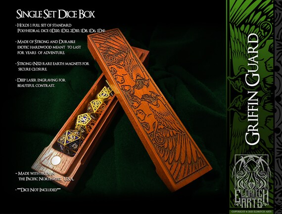 Griffin Guard Dice Box - Dungeons and Dragons, DnD, Pathfinder, Table Top Role Playing Accessories by Eldritch Arts