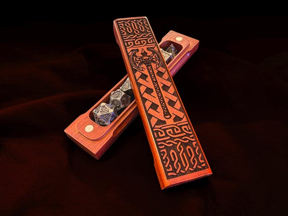 Barbarian - Single Set Dice Box - Handcrafted Personalizable Dice Vault for players of D&D, Dungeons and Dragons, Pathfinder, TTRPGs