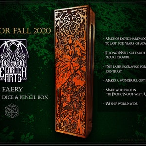 Dice Box - Fairy Queen- FAERY - RPG, Dungeons and Dragons, DnD, Pathfinder, Role Playing and Gaming Accessories by Eldritch Arts