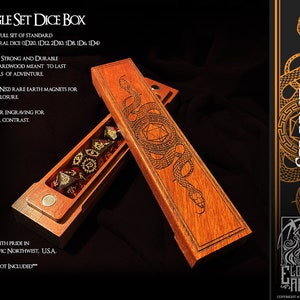 Dice Box - Serpent  - Table Top Role Playing Accessories  by Eldritch Arts