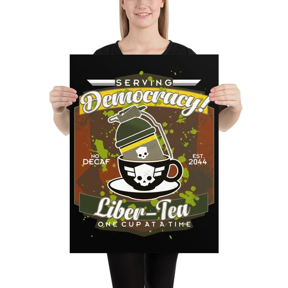 Liber-Tea! - Helldivers 2 - Poster - Large Print, Heavy Premium Matte Art Paper 24"x36"