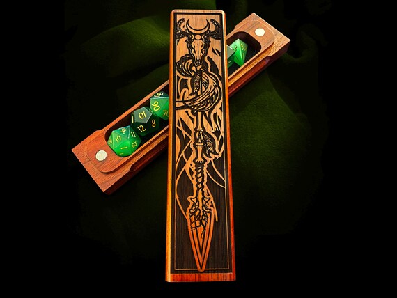 Druid - Single Set Dice Box - Handcrafted Personalizable Dice Vault for players of D&D, Dungeons and Dragons, Pathfinder, Tabletop Role Play