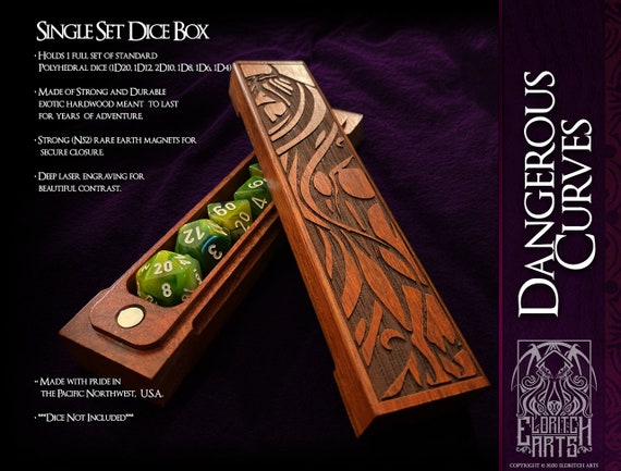 Dice Box - Dangerous Curves  - Table Top Role Playing Accessories  by Eldritch Arts