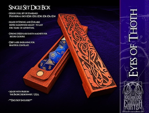 Eyes of Thoth Dice Box - Dungeons and Dragons, DnD, Pathfinder, Table Top Role Playing Accessories by Eldritch Arts