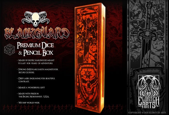 Dice Box - BLACKGUARD - RPG, Dungeons and Dragons, DnD, Pathfinder, Role Playing and Gaming Accessories by Eldritch Arts