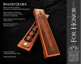 Dice Box - For Honor  - Table Top Role Playing Accessories  by Eldritch Arts