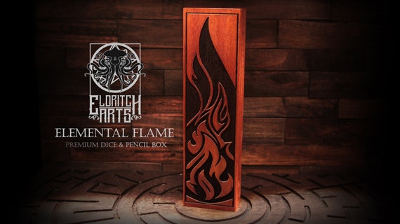 Dice Box - Grand Elemental Flame - RPG, Dungeons and Dragons, DnD, Pathfinder, Table Top Role Playing Accessories by Eldritch Arts