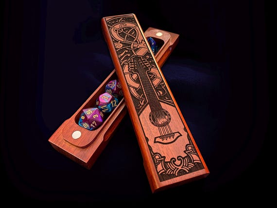 Bard - Single Set Dice Box - Handcrafted Personalizable Dice Vault for players of D&D, Dungeons and Dragons, Pathfinder, TTRPGs