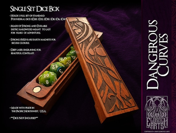 Dice Box - Dangerous Curves  - Table Top Role Playing Accessories  by Eldritch Arts