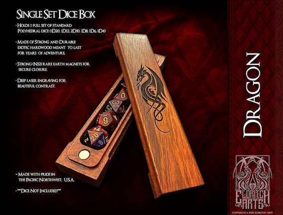 Dragon Dice Box - Dungeons and Dragons, DnD, Pathfinder, Table Top Role Playing Accessories by Eldritch Arts