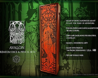 Dice Box - Avalon - RPG, Dungeons and Dragons, DnD, Pathfinder, Table Top Role Playing and Gaming Accessories by Eldritch Arts