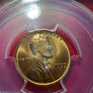 1955 S  Lincoln Cent Wheat Penny PCGS MS 65 RD