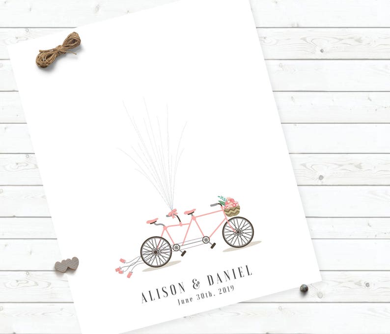 Hochzeit Gästebuch Fahrrad Fahrrad für 2 TandemFahrrad Etsy