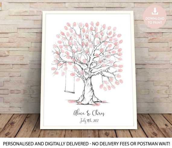 Fingerprint Tree Wedding Tree Finger Print Tree Guest