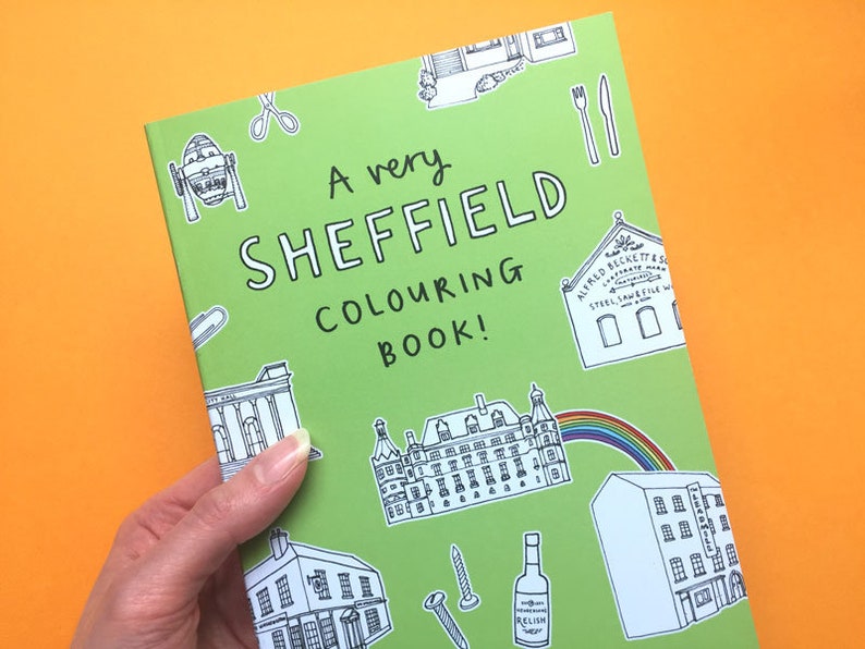 A Very Sheffield Colouring Book Sheffield themed gift for adults and children Christmas Birthday Yorkshire image 10