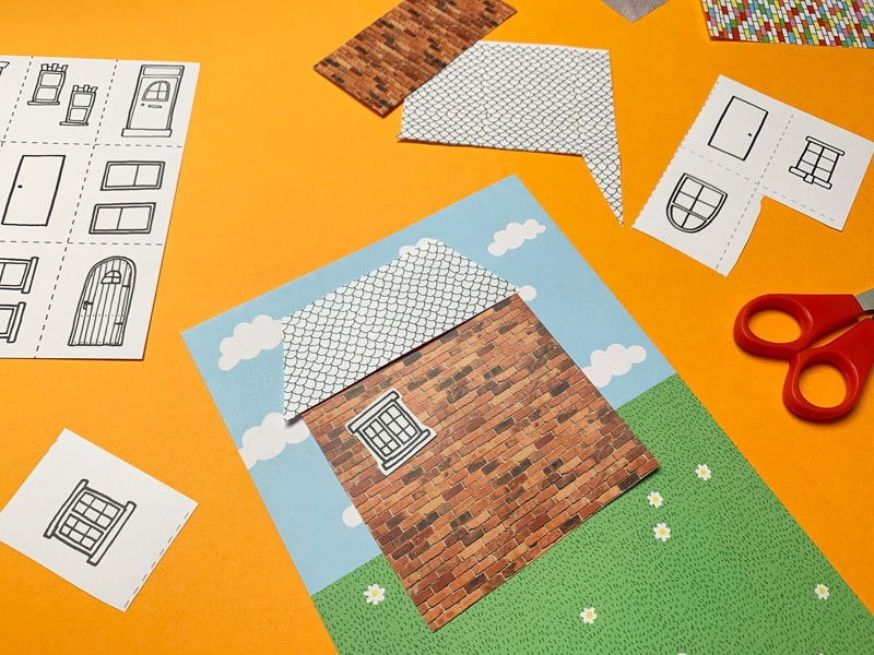 House Collage Kit Create Your Own Paper Craft Activity - Etsy