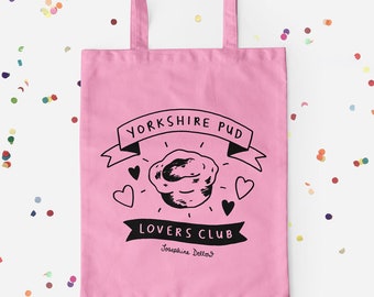 YORKSHIRE PUD Lovers Club - Hand Drawn Screen Printed Tote Bag