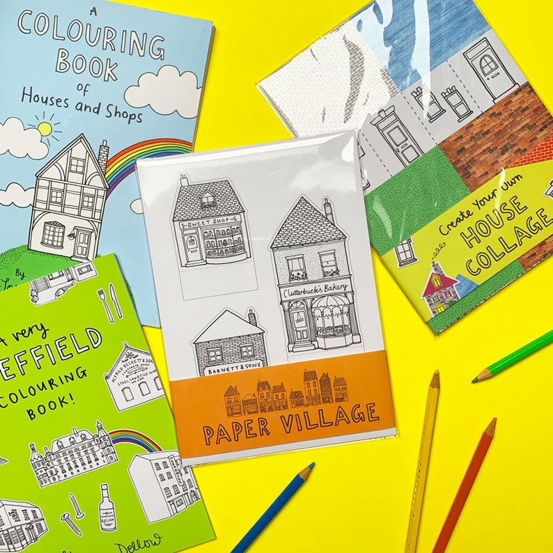PAPER VILLAGE DIY Paper Craft Kit Activity Pack Etsy UK