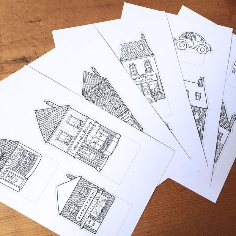 PAPER VILLAGE DIY Paper Craft Kit Activity Pack Etsy UK