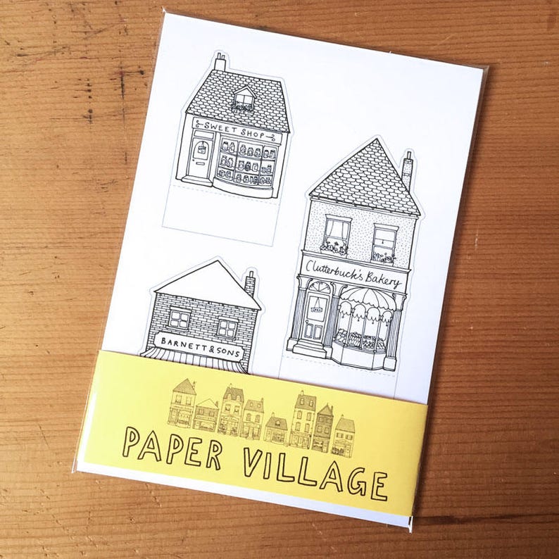 PAPER VILLAGE DIY Paper Craft Kit Activity Pack Etsy UK
