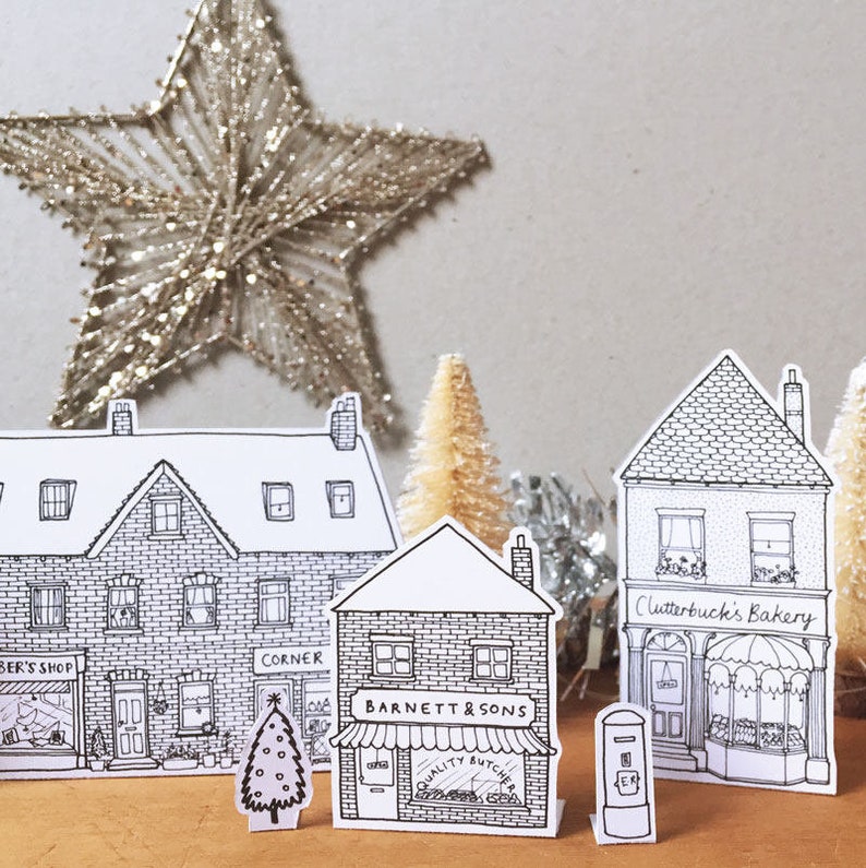 PAPER VILLAGE DIY Paper Craft Kit Activity Pack Etsy UK