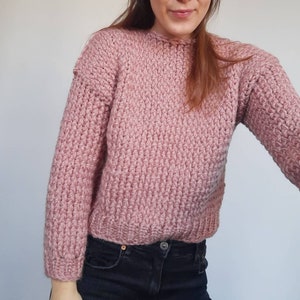 Taylor Starter Sweater (Chunky/Thick/Warm/Oversized/Unisex Sweater Cardigan) loom knitting sweater